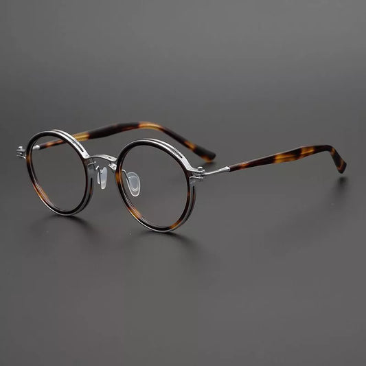Top Quality Japanese Handmade Titanium Ultralight Retro Round Glasses Frame Men Eyeglasses Women Optic Prescription Myopia Lens
