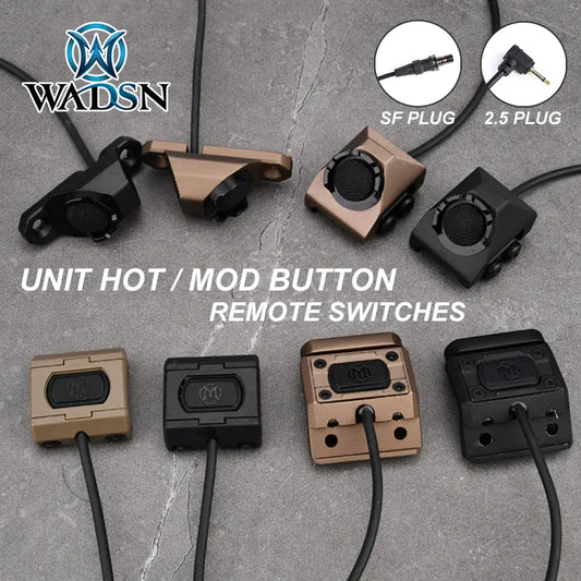 Tactical UNIT ModButton Hot Button Pressure Remote Switch Mlok Keymod 20mm Rail For Surefir M300 M600 DBAL-A2 PEQ15 2.5 SF PLUG