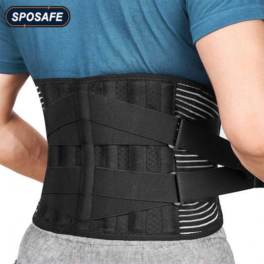 Sports Adjustable Lumbar Back Brace Anti-skid Breathable Waist Support Belt for Exercise Fitness Cycling Running Tennis Golf