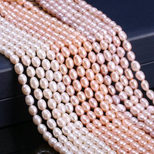 Natural Freshwater Cultured Pearls Beads Rice Shape 100% Natural Pearls for Jewelry Making DIY necklace bracelet accessories